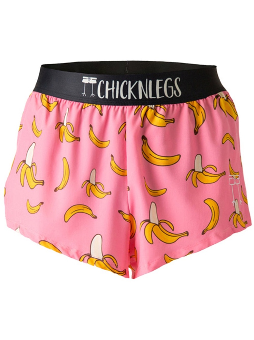 ChicknLegs Banana Running Shorts 2” Split Pink Athletic Race Shorts